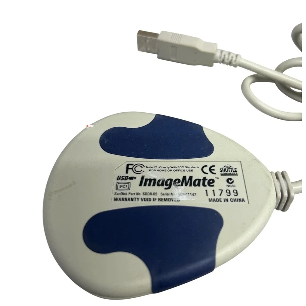SanDisk ImageMate SDDR-05 CompactFlash CF Card Reader USB External‎ White Blue